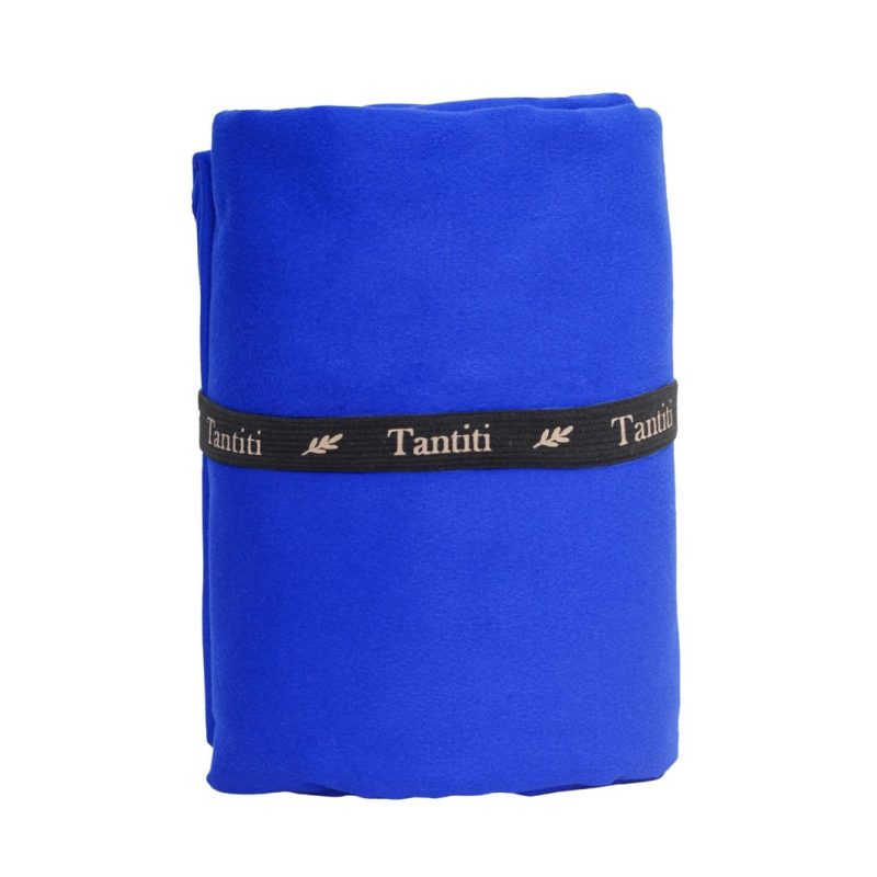 Toalla de microfibra azul, compacta, fácil de transportar y de secado rápido