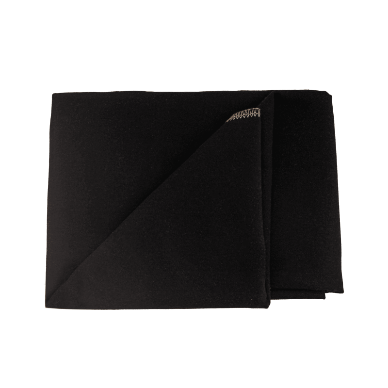 Toalla deportiva de microfibra negra, ideal para viajes y uso diario